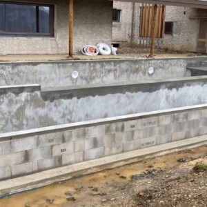 Piscine en construction